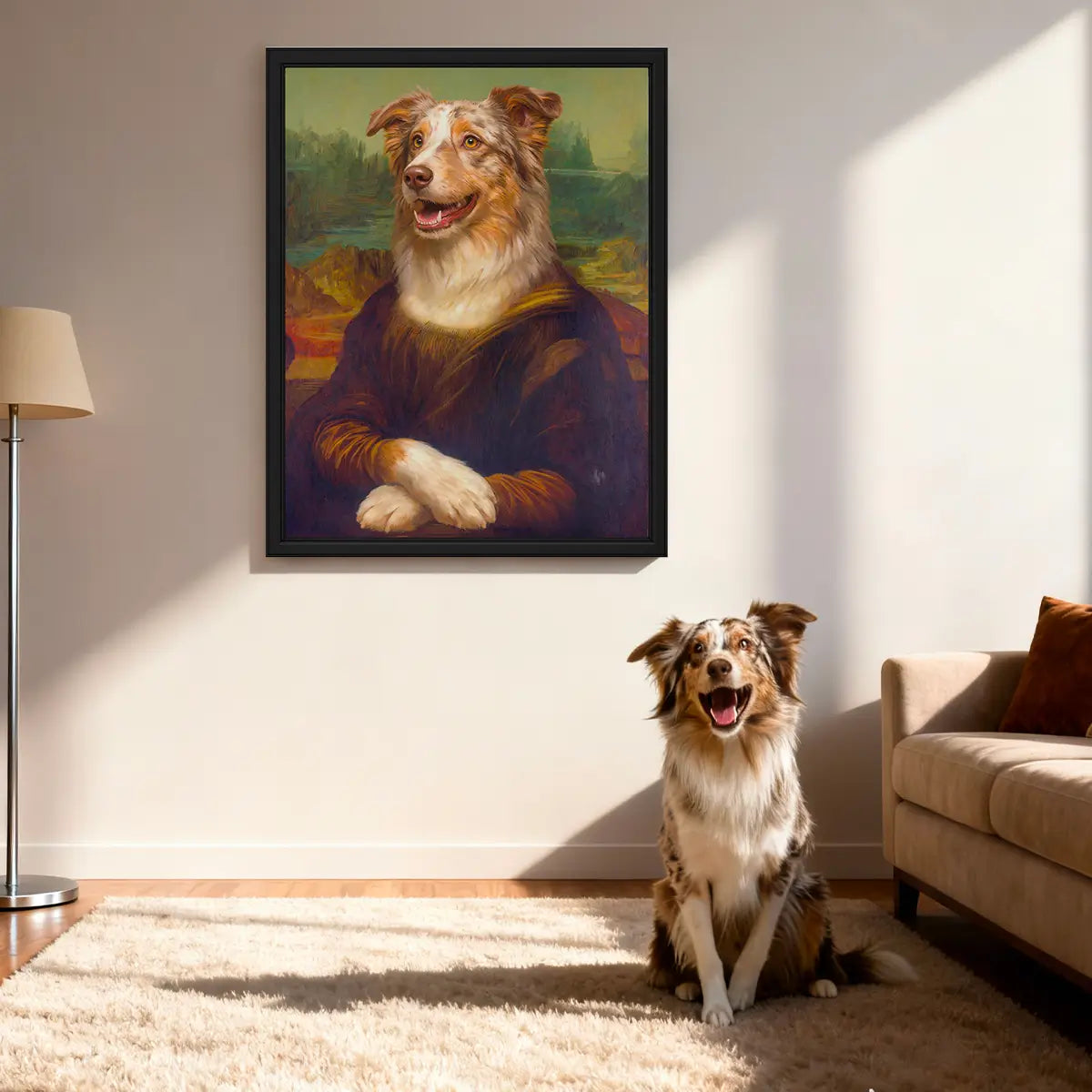Personalized Dog Portraits: From Your Photo to Framed Wall Art