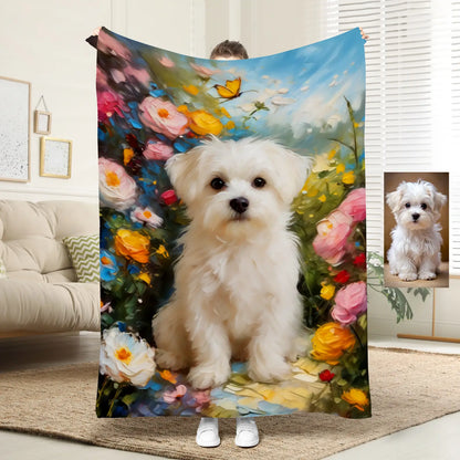 Monet-style garden Pet Blanket