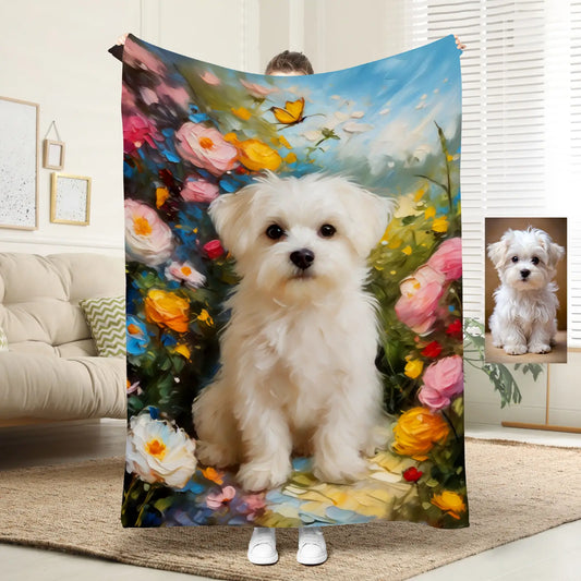 Monet-style garden Pet Blanket