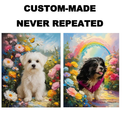 Monet-style garden Pet Blanket