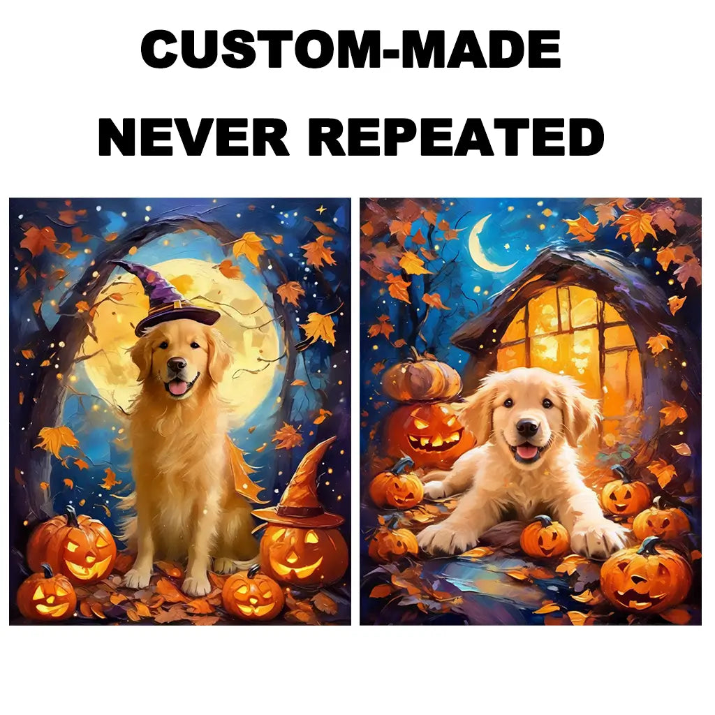 Halloween-Themed Custom Pet Blanket
