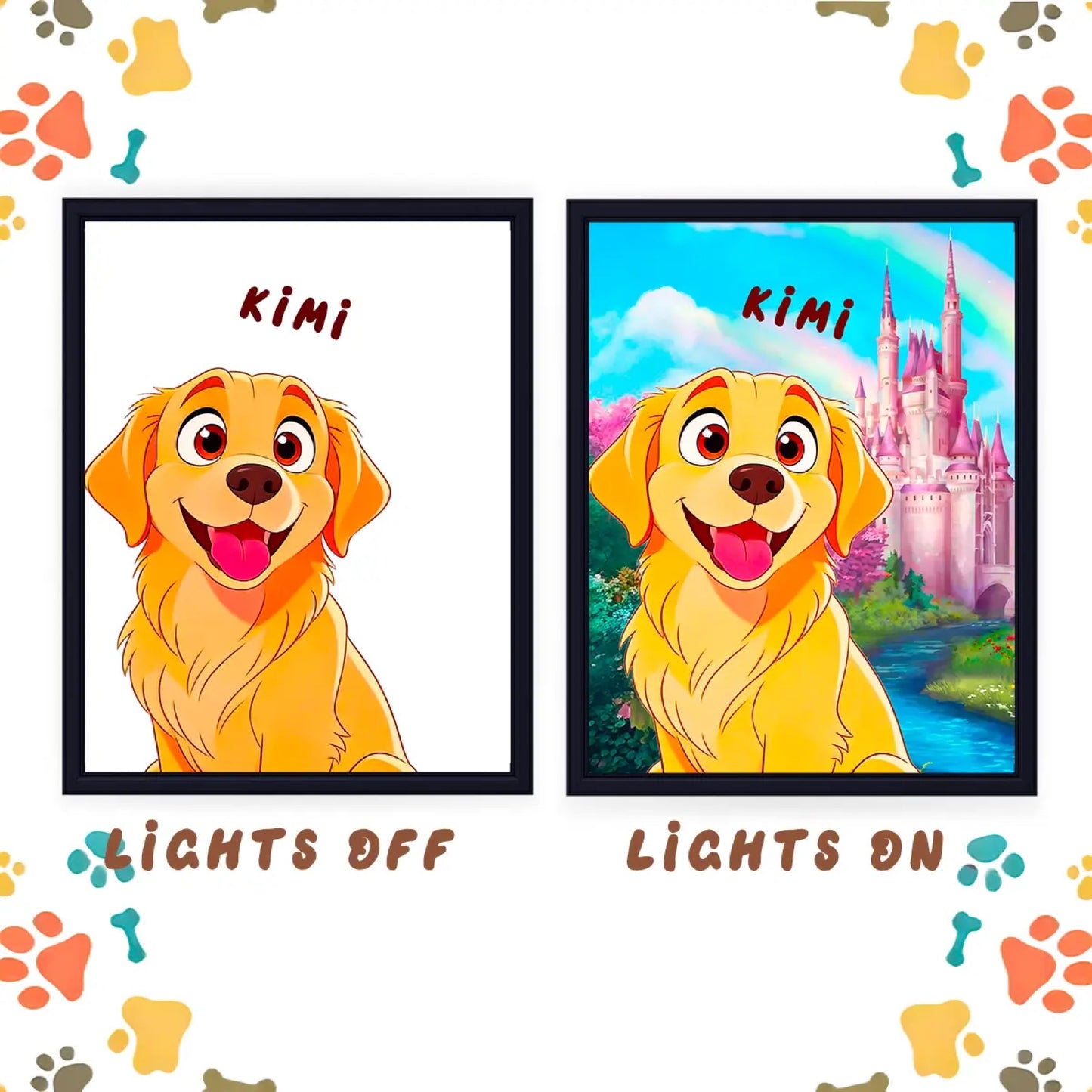 Custom cartoon pet LED art details