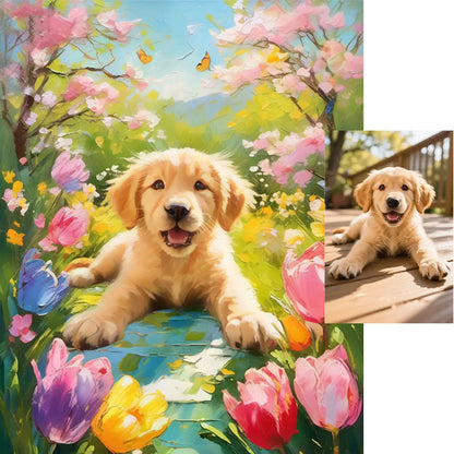 Spring Custom Pet Portrait