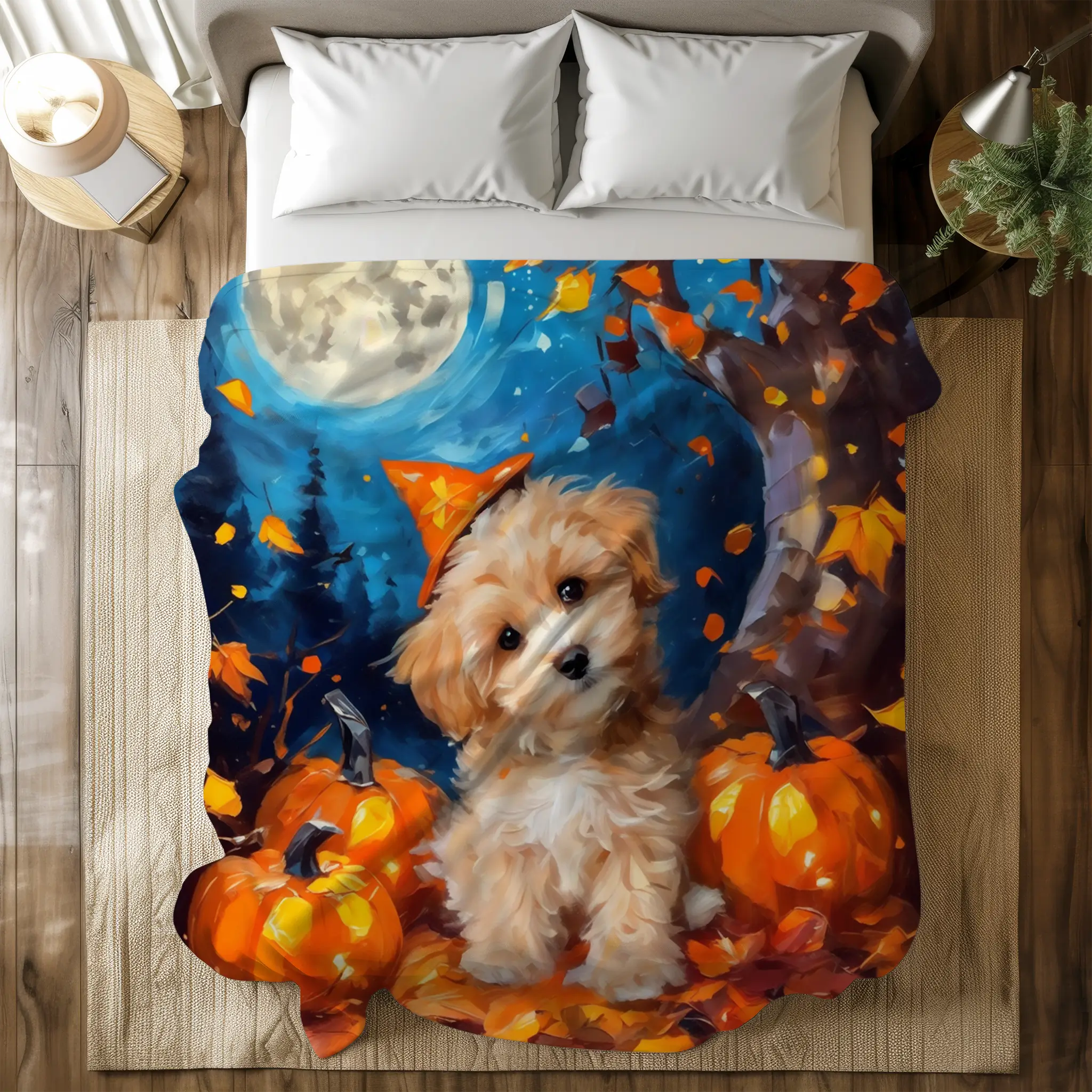 Halloween-Themed Custom Pet Blanket