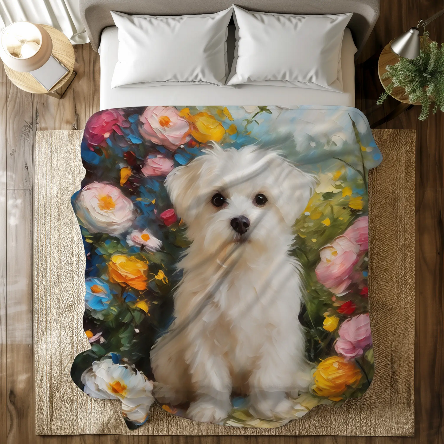 Monet-style garden Pet Blanket