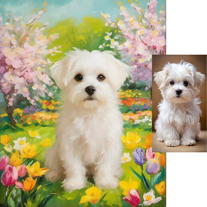 Spring Custom Pet Portrait