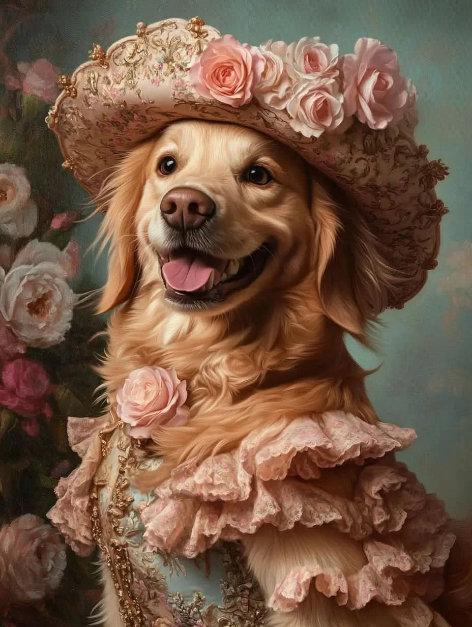 Rococo,Renaissance, Custom Pet Portrait