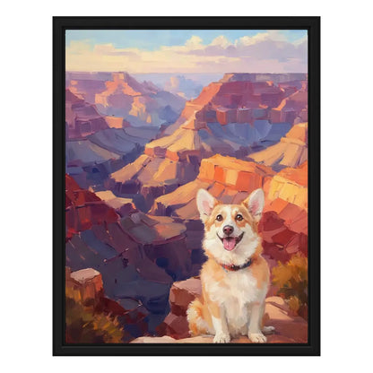 Custom Corgi Grand Canyon National Park Portrait by Tailprints