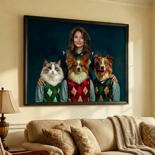 Personalized Family and Pets Retro ID Wall Art for Home Decor by Tailprints