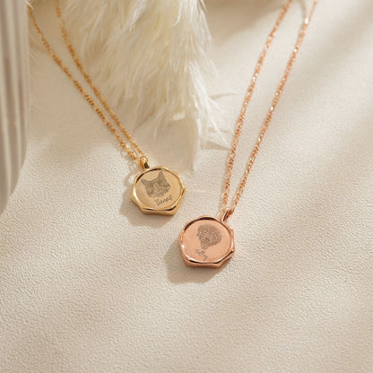 Custom Pet Face Necklace - TailPrints