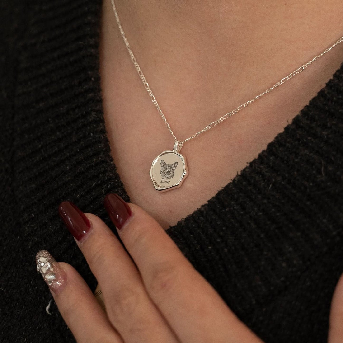 Custom Pet Face Necklace - TailPrints