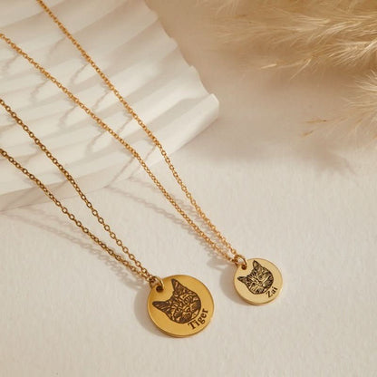 Custom Pet Face Necklace - TailPrints