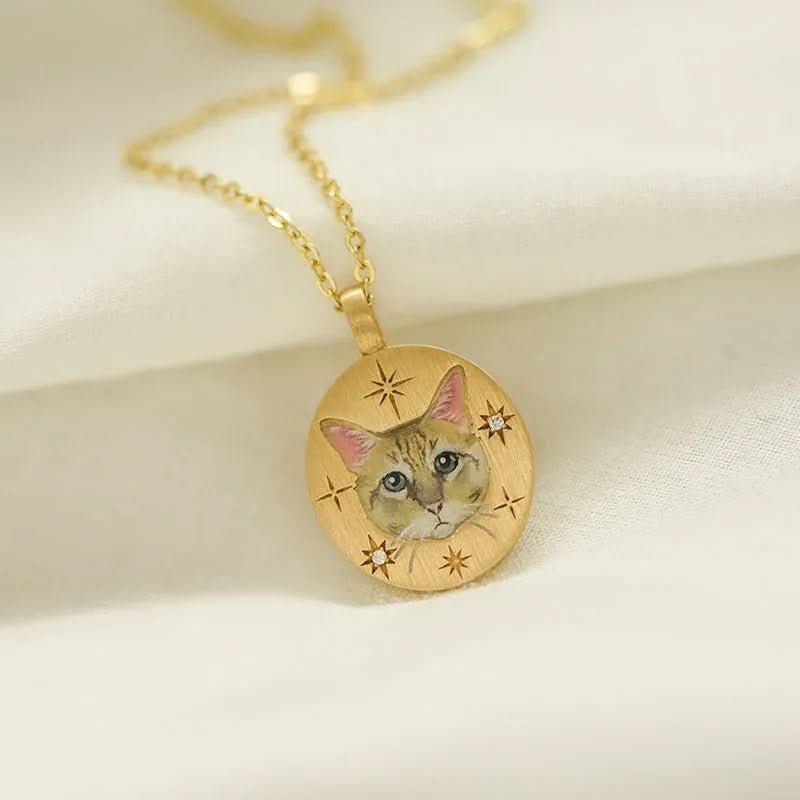 Custom Pet Face Necklace - TailPrints