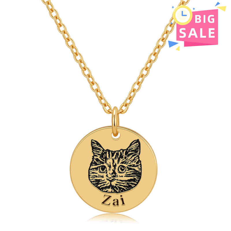 Custom Pet Face Necklace - TailPrints