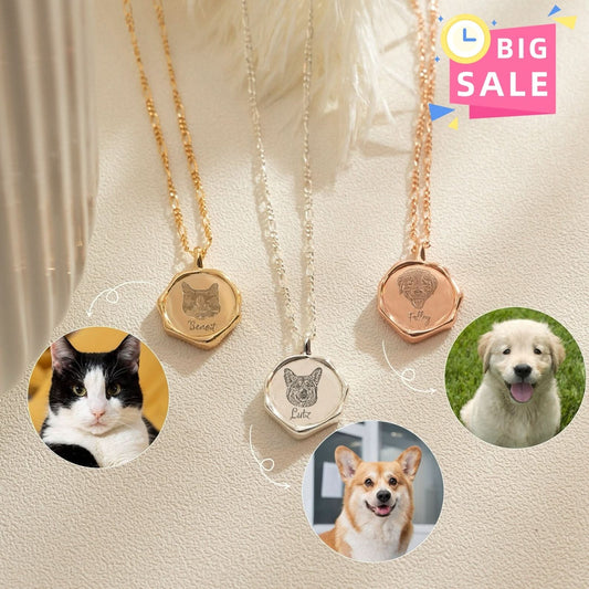 Custom Pet Face Necklace - TailPrints