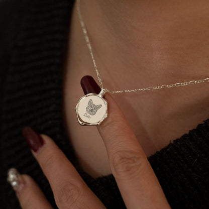 Custom Pet Face Necklace - TailPrints