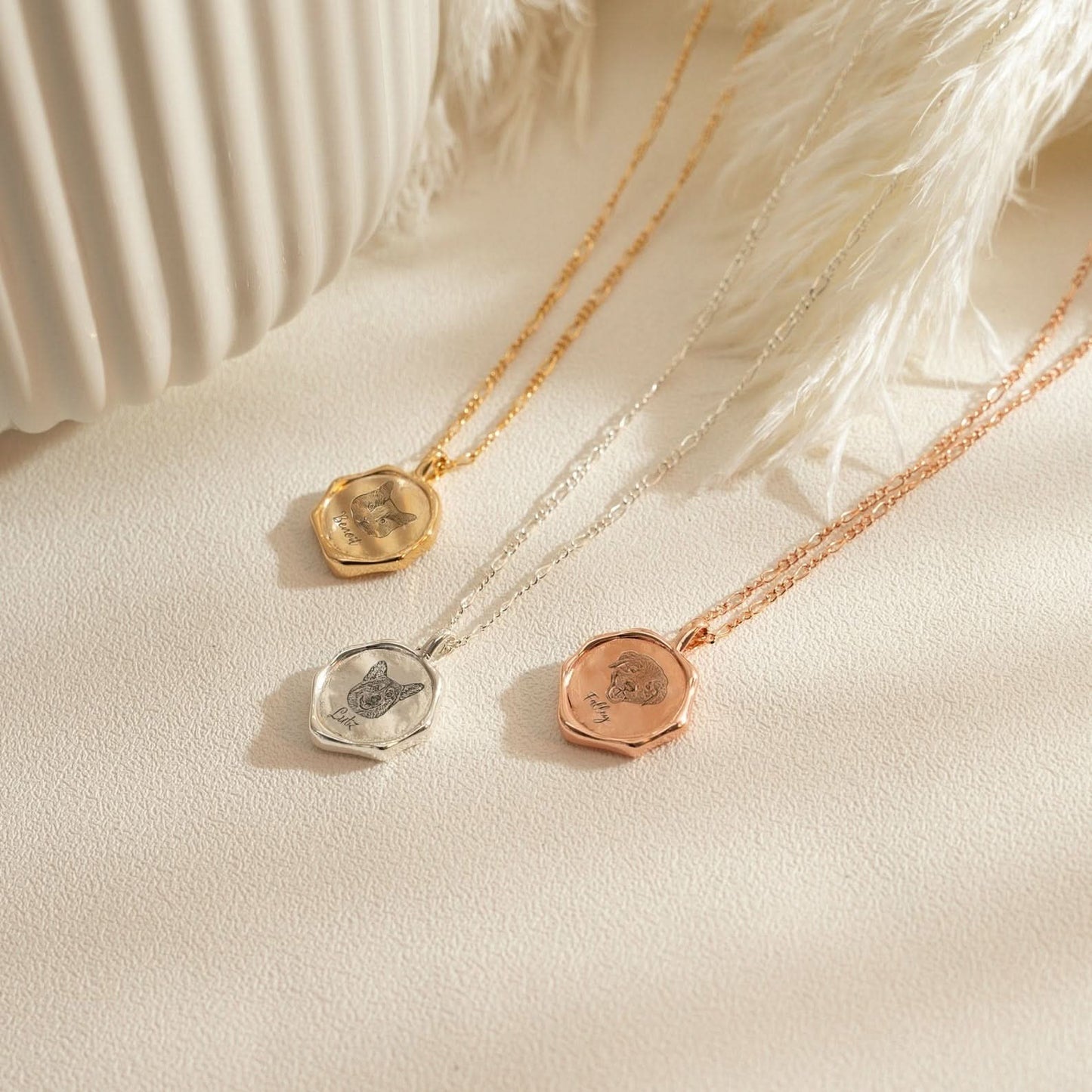 Custom Pet Face Necklace - TailPrints