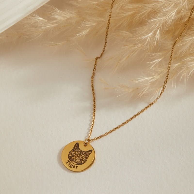 Custom Pet Face Necklace - TailPrints