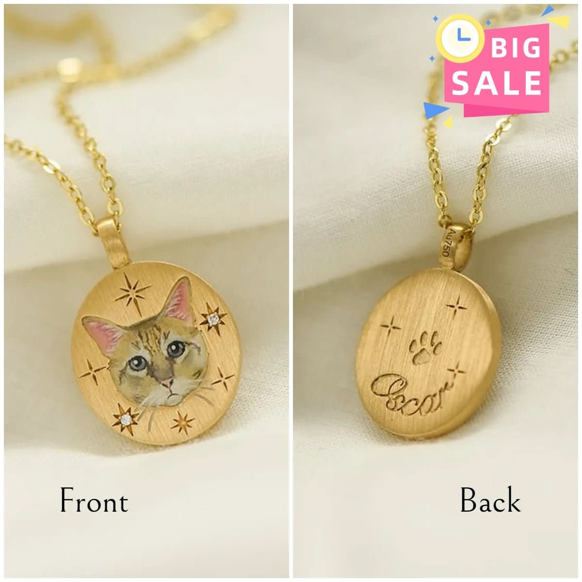 Custom Pet Face Necklace - TailPrints