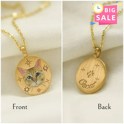 Custom Pet Face Necklace - TailPrints