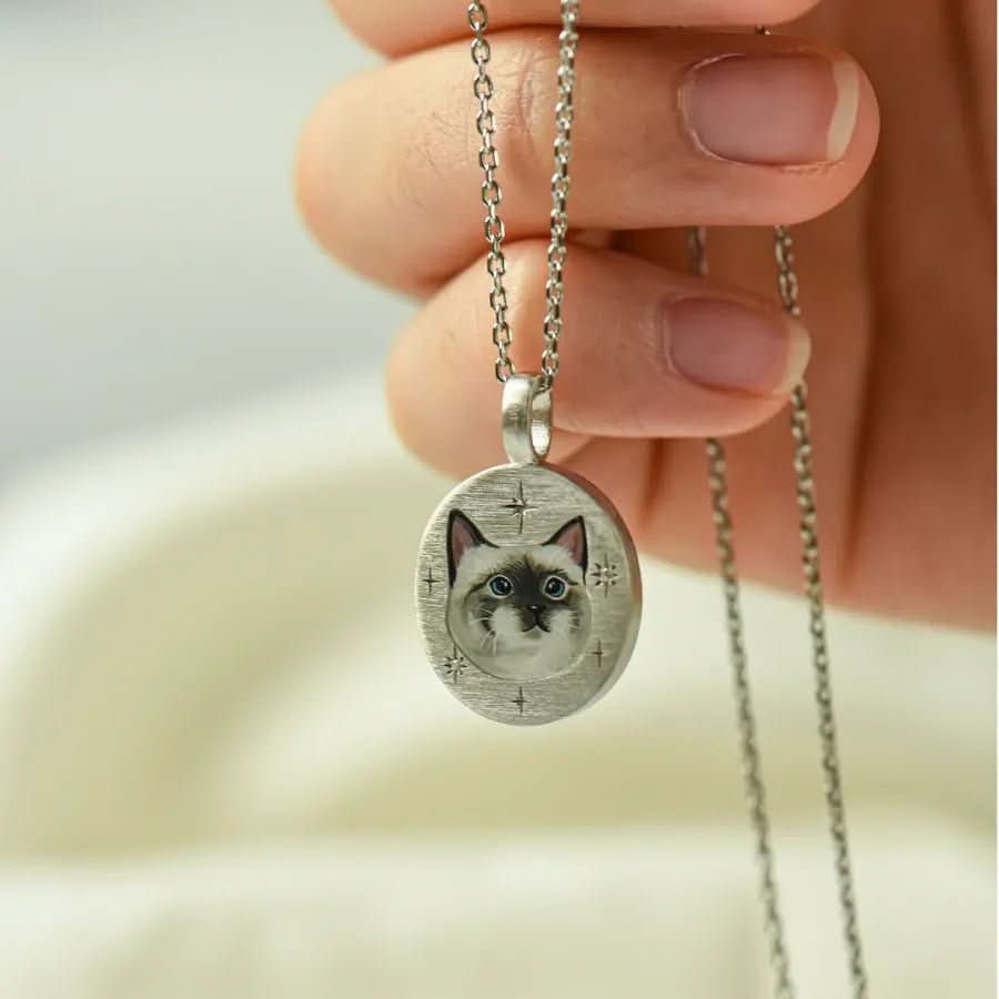 Custom Pet Face Necklace - TailPrints