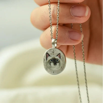 Custom Pet Face Necklace - TailPrints