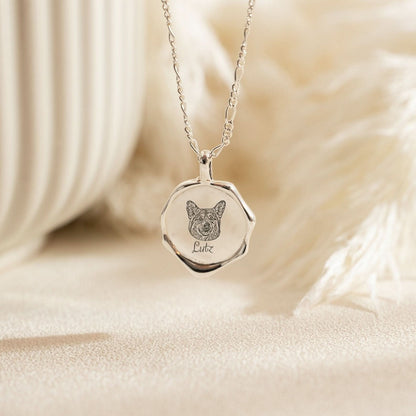 Custom Pet Face Necklace - TailPrints