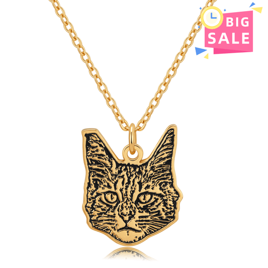 Custom Pet Face Necklace_irregular shape - TailPrints