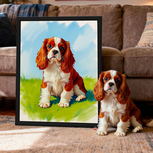 Personalized impasto pet portrait comparison for modern home decoration by Tailprints