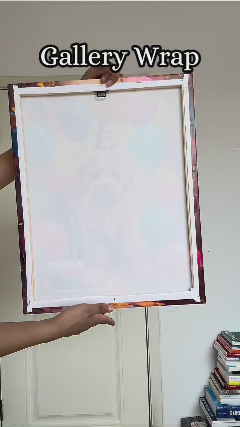 Monet-style garden oil painting pet portrait